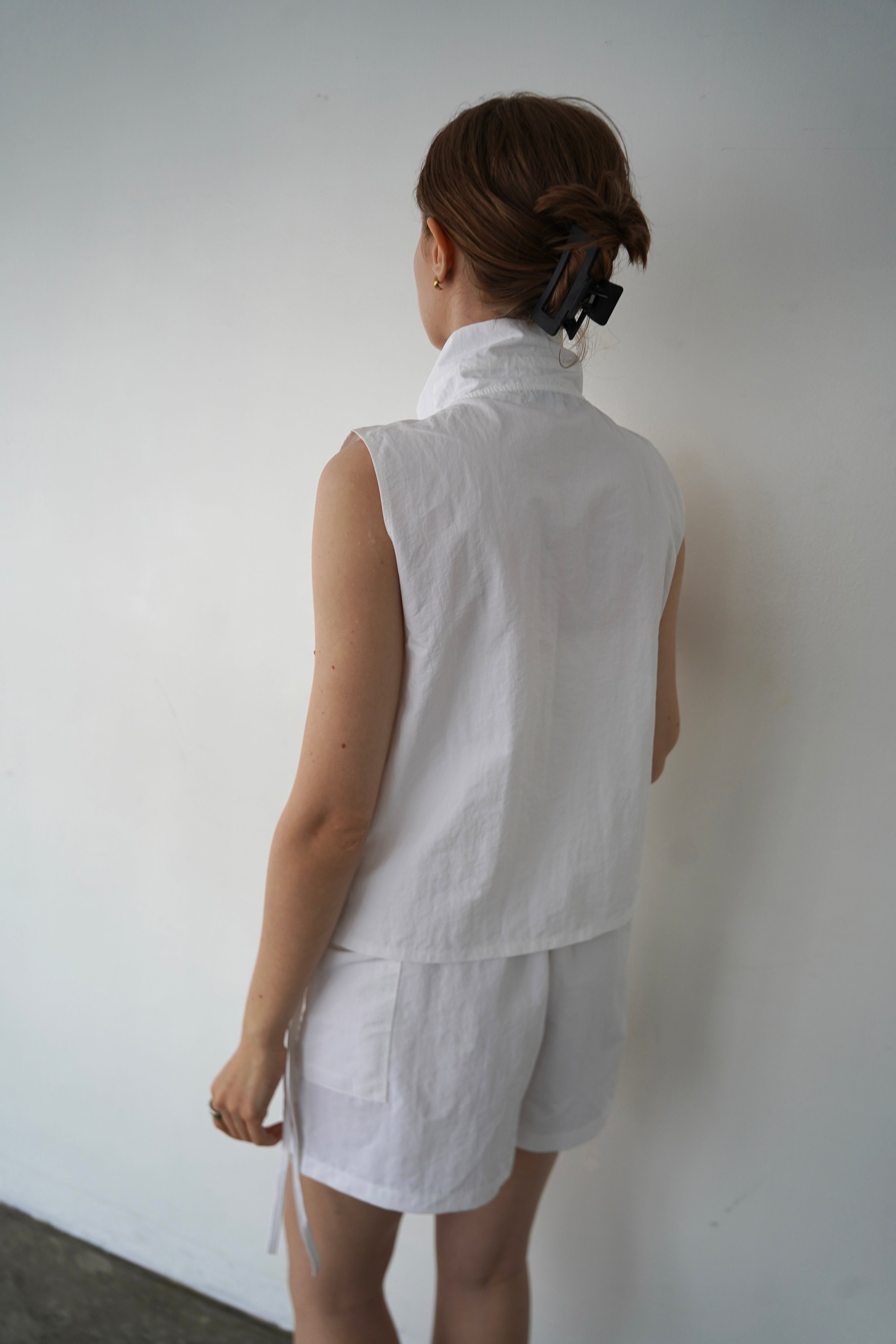 Zip gather half pants SETUP