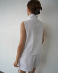 Zip gather half pants SETUP