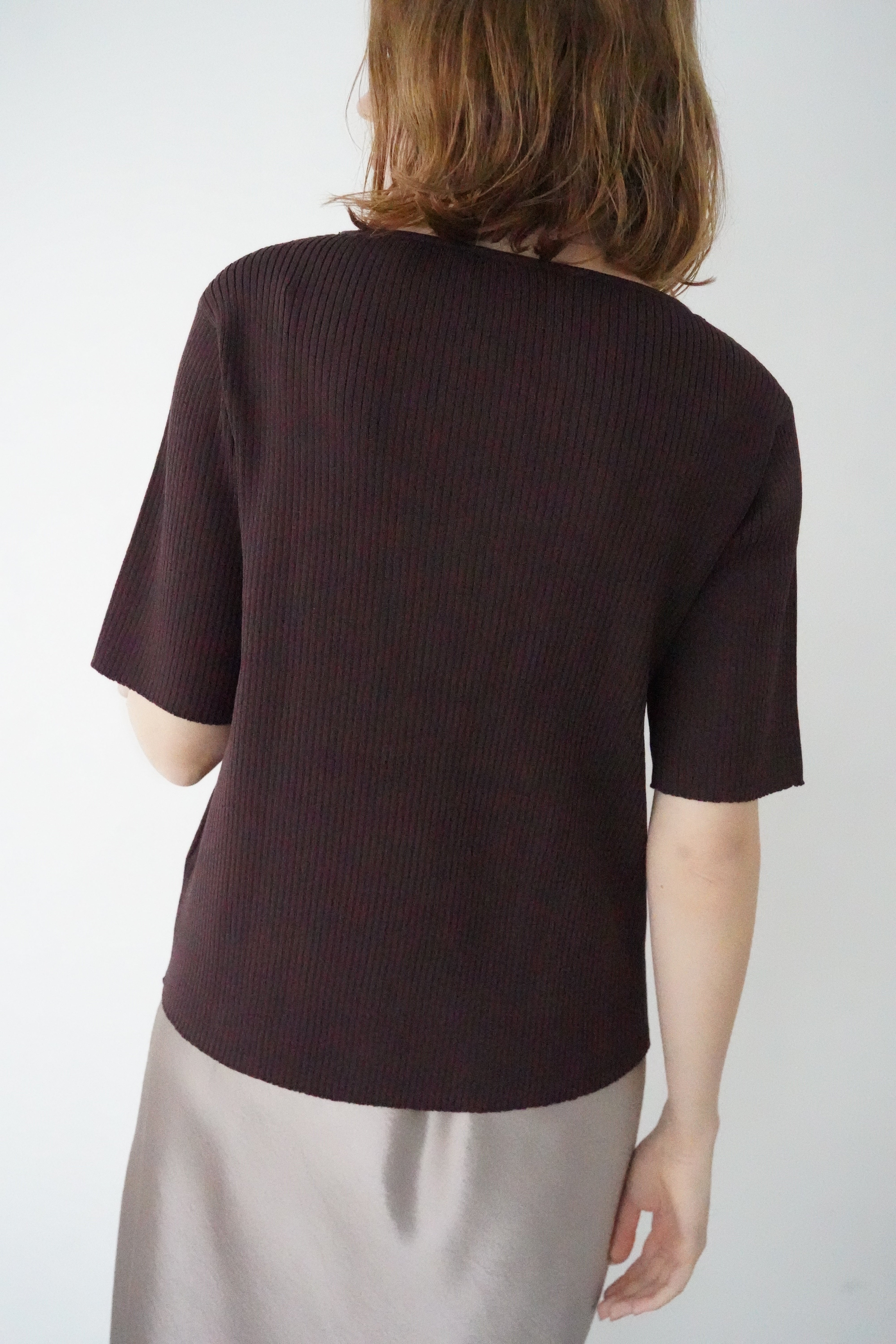 Front button half sleeve top