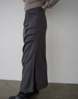Tuck drape skirt