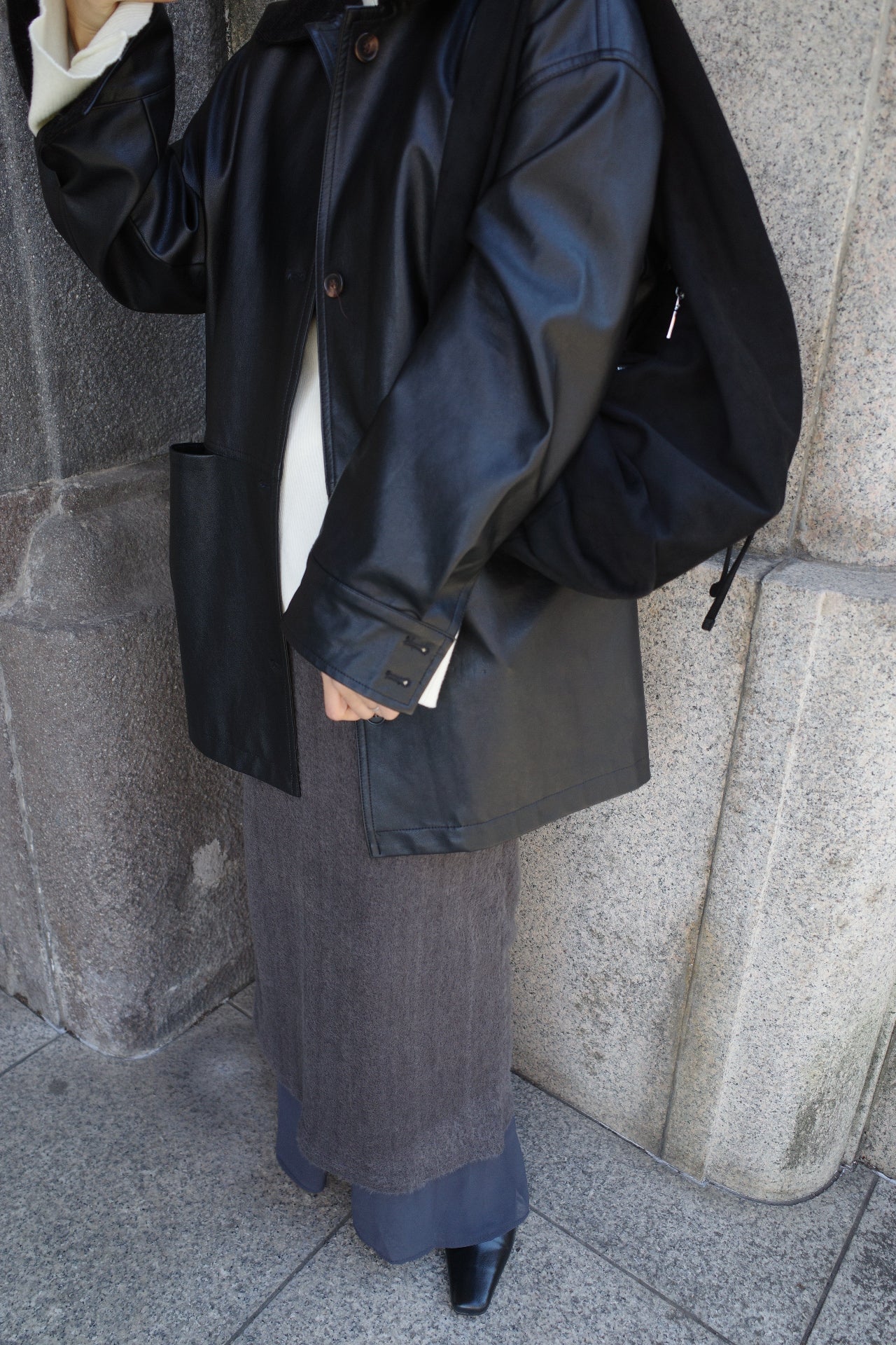 Alpaca layered skirt