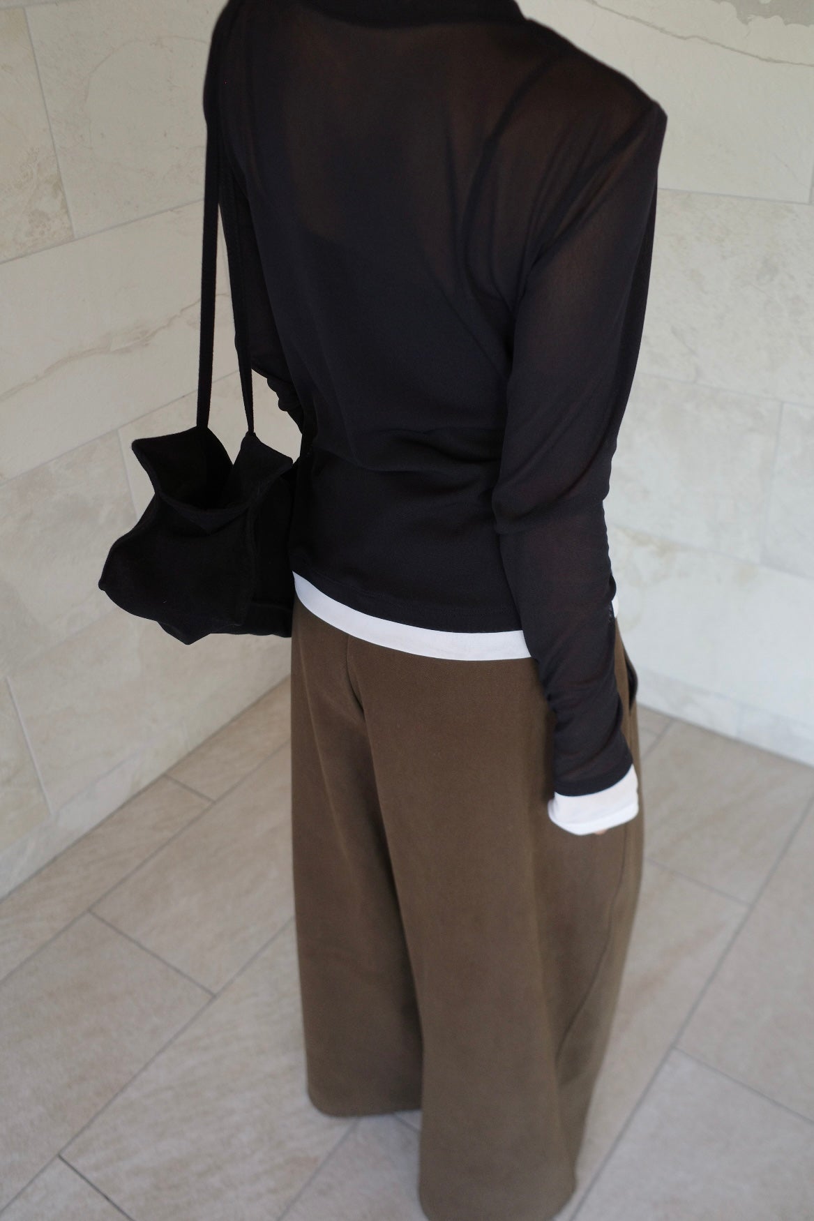 Layered see-through top