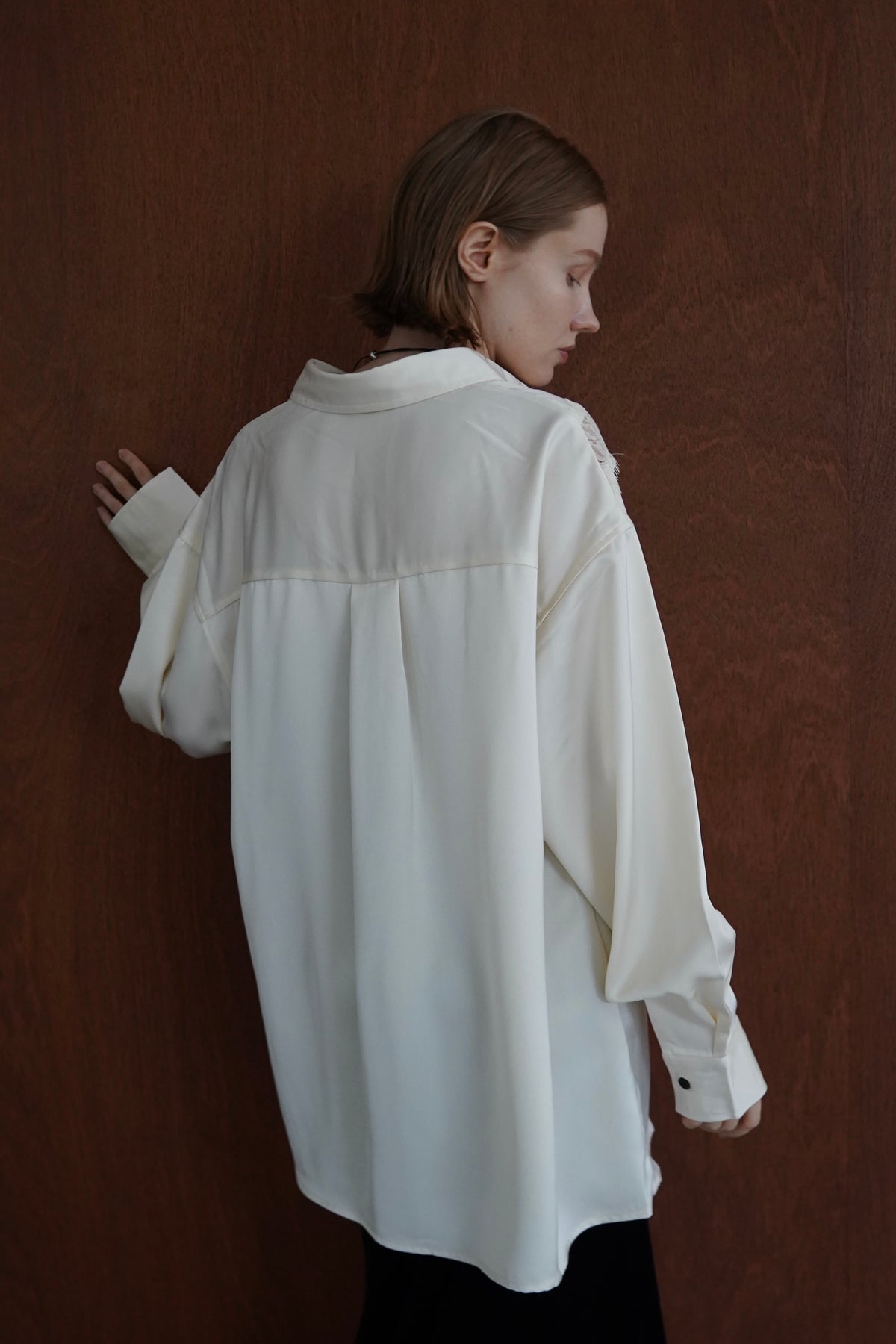 Satin race over shirt