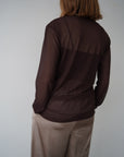 Sheer bustier cardigan
