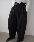Twill tuck cocoon pants