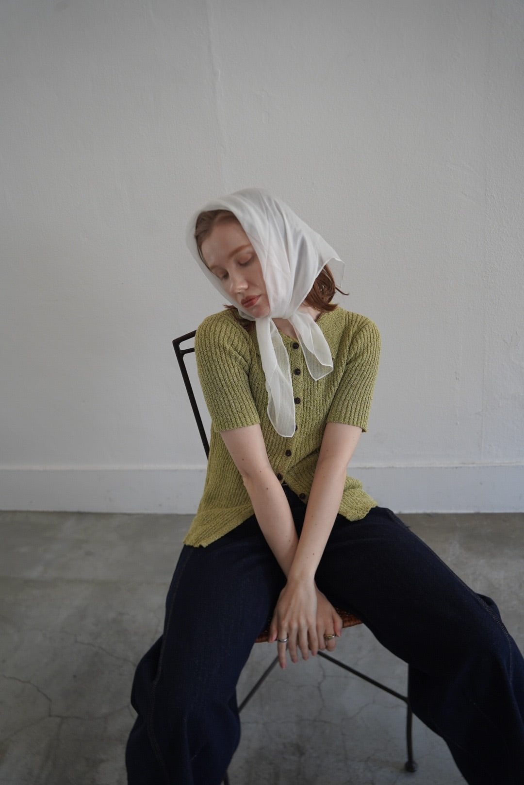 Bouclé knit polo