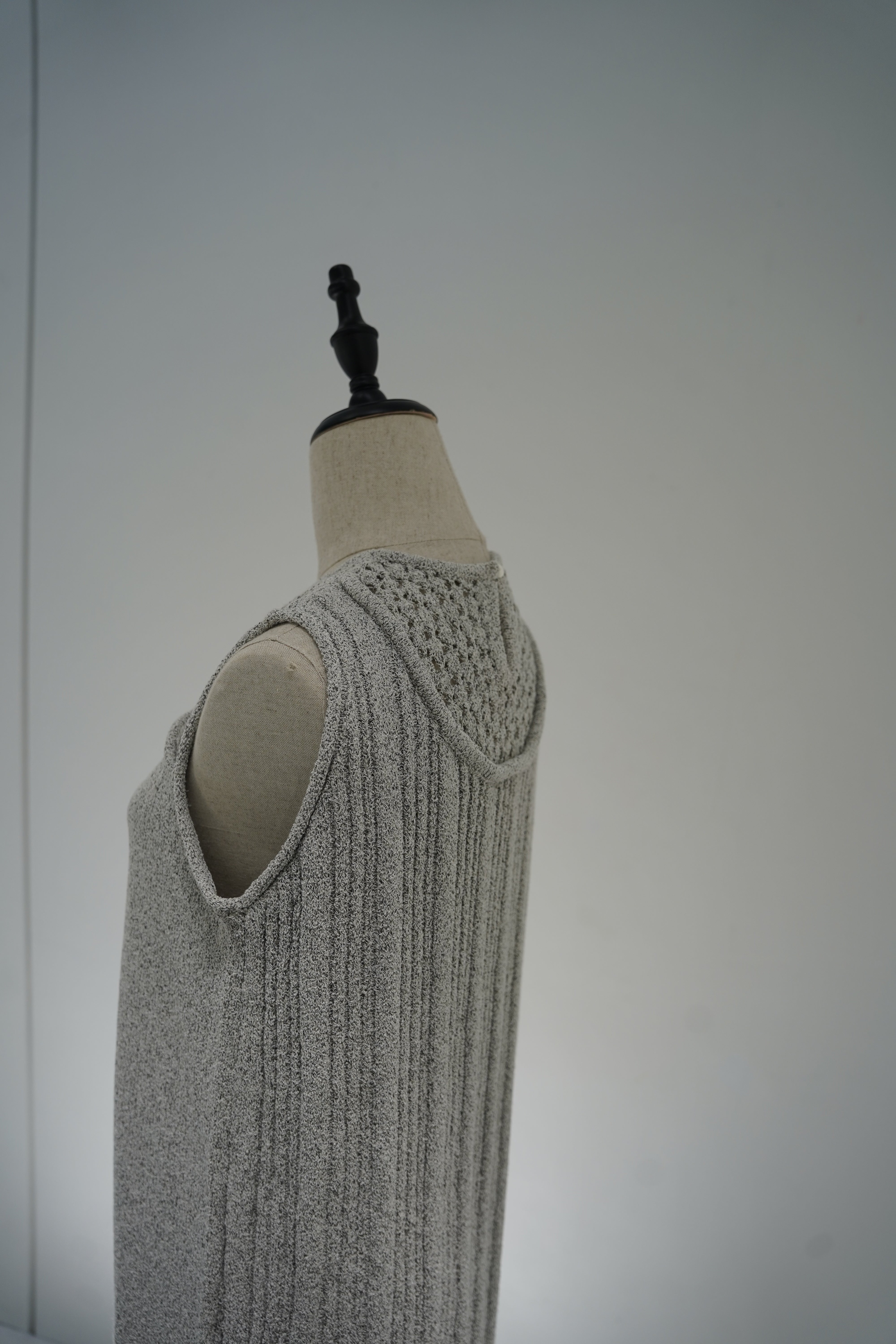Slab flannel knit one-piece