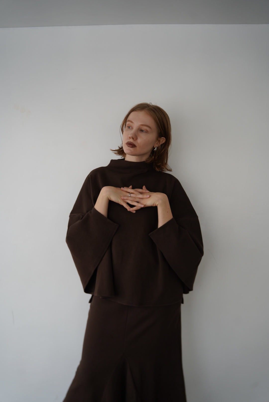 Bottle neck  poncho tops