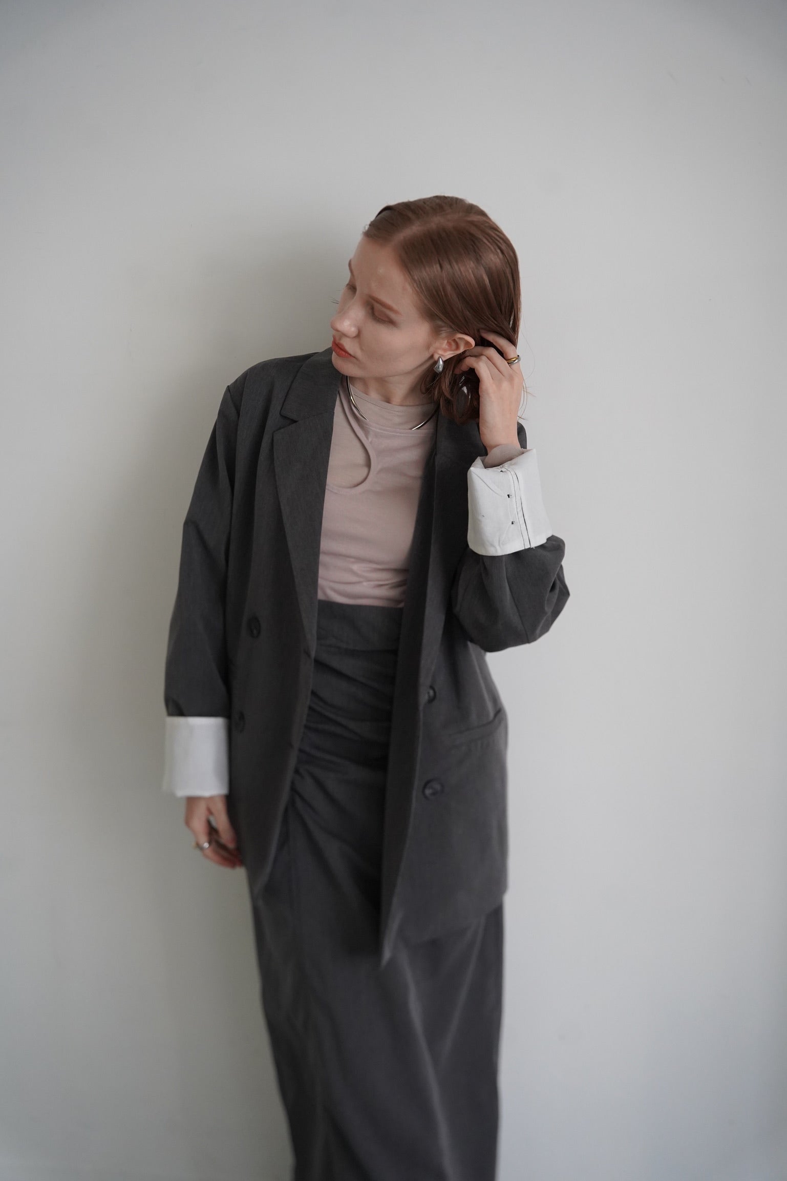Turn up cuffs tailor jacket – WELINOA