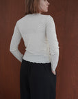 Dot frill cardigan