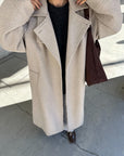 Stand neck Raglan sleeve long coat