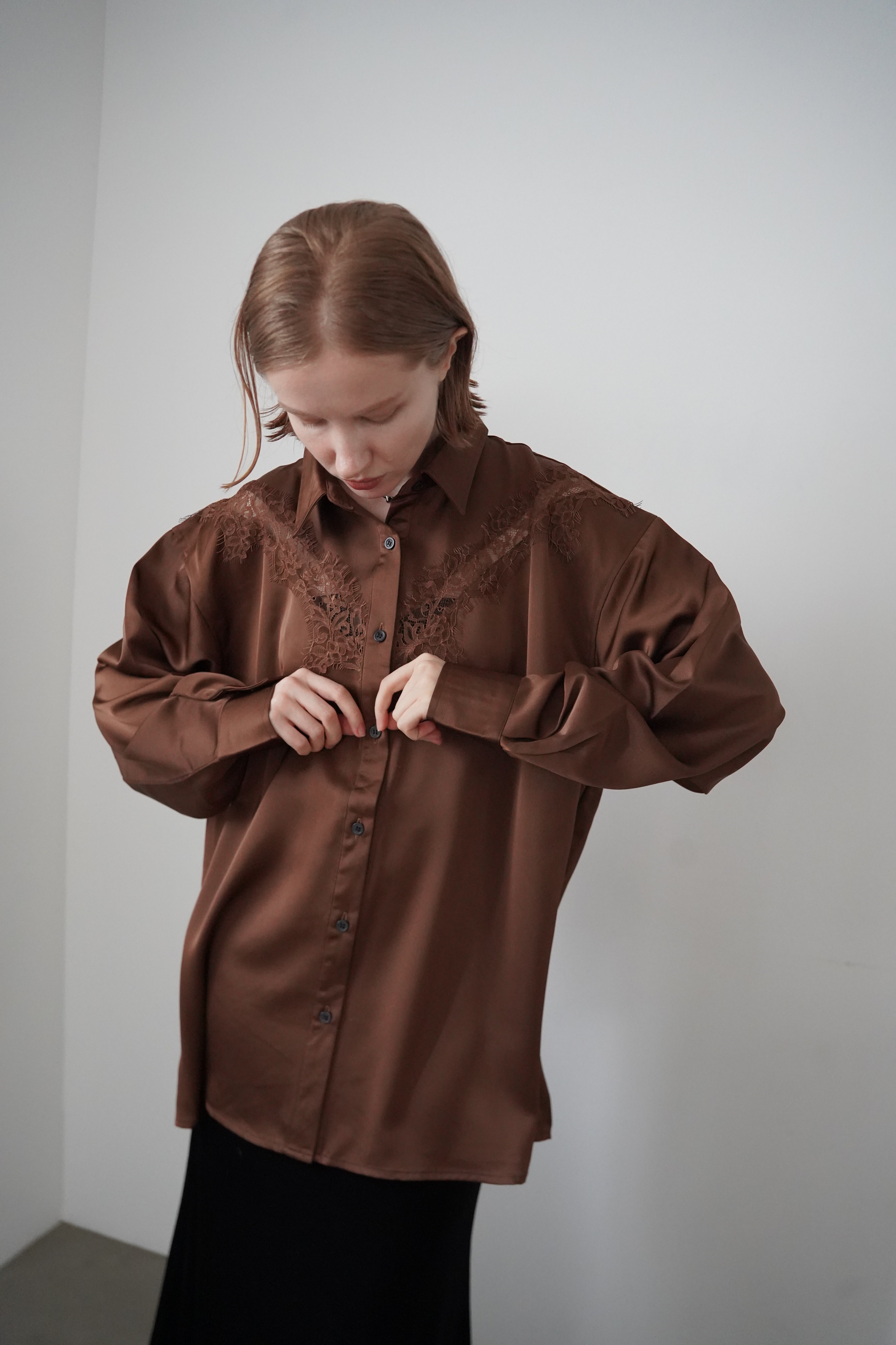 Satin race over shirt