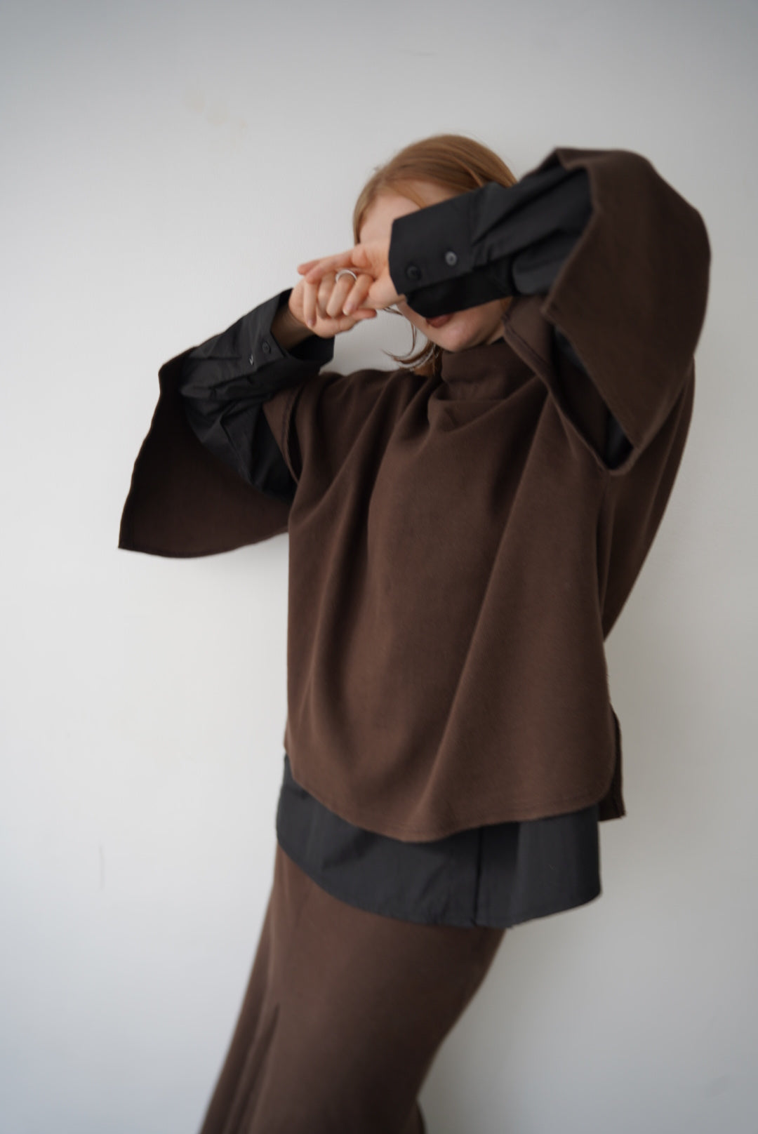 Bottle neck  poncho tops