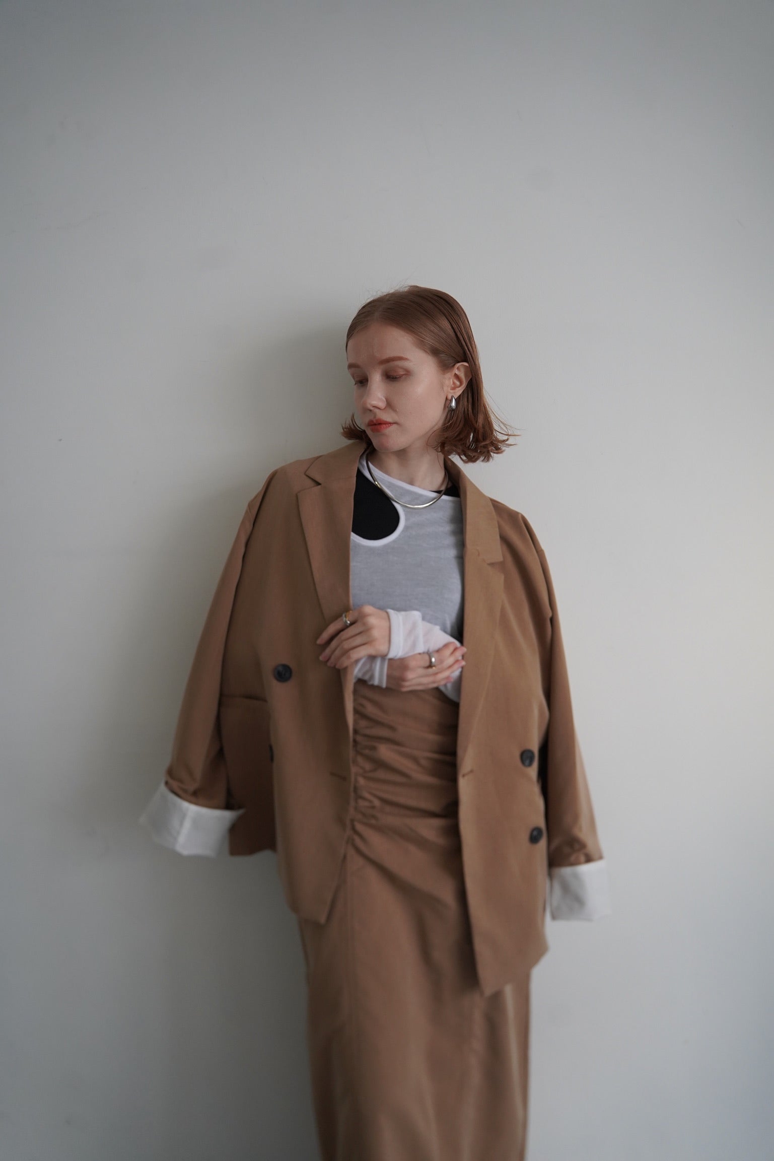 Turn up cuffs tailor jacket – WELINOA