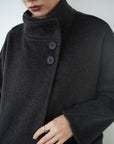 【予約販売】11月中旬発送-Back button stand shaggy coat