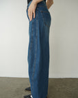 Curve balloon denim pants