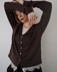 Cut lib race docking cardigan