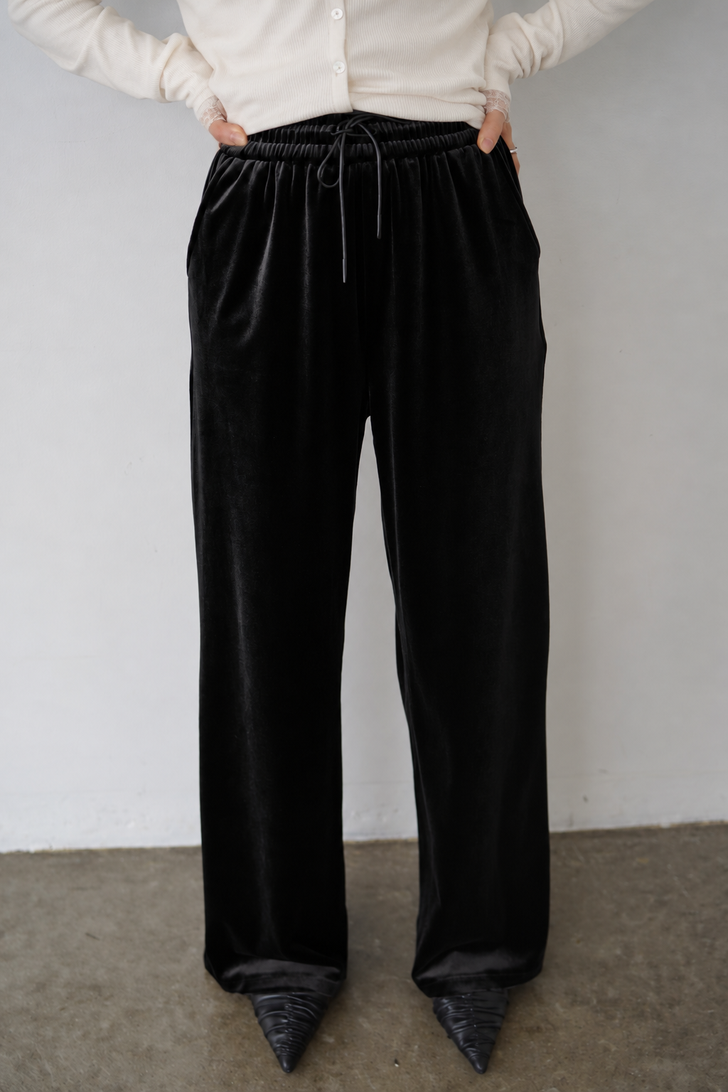 Velour Wide Leg Pants