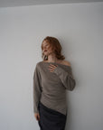 Unbalance knit tops