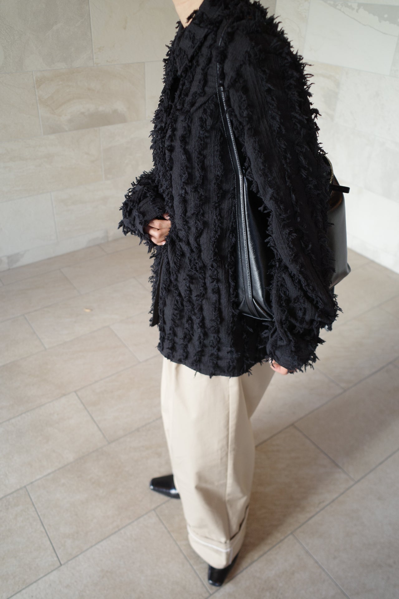 Shaggy fringe shirt