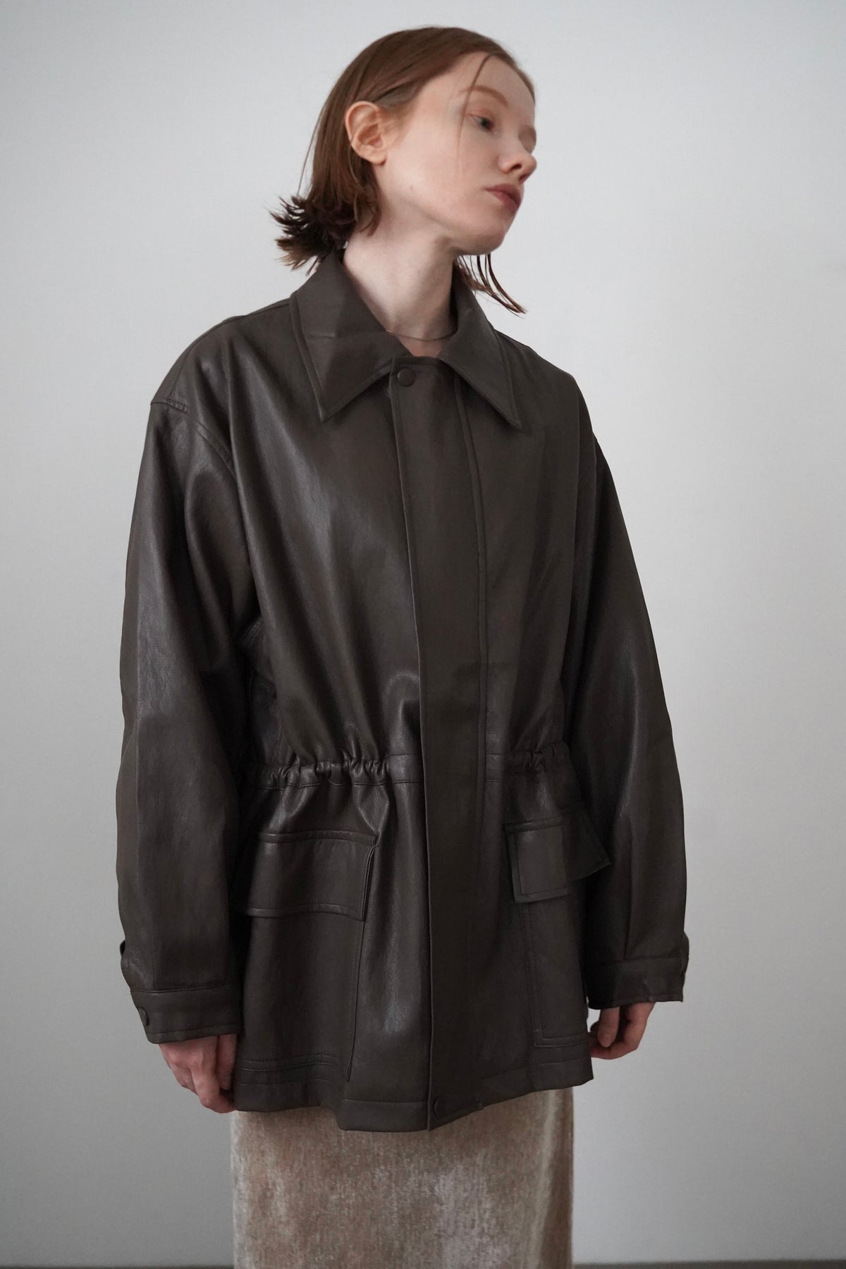 String leather jacket