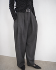 Twill tuck cocoon pants