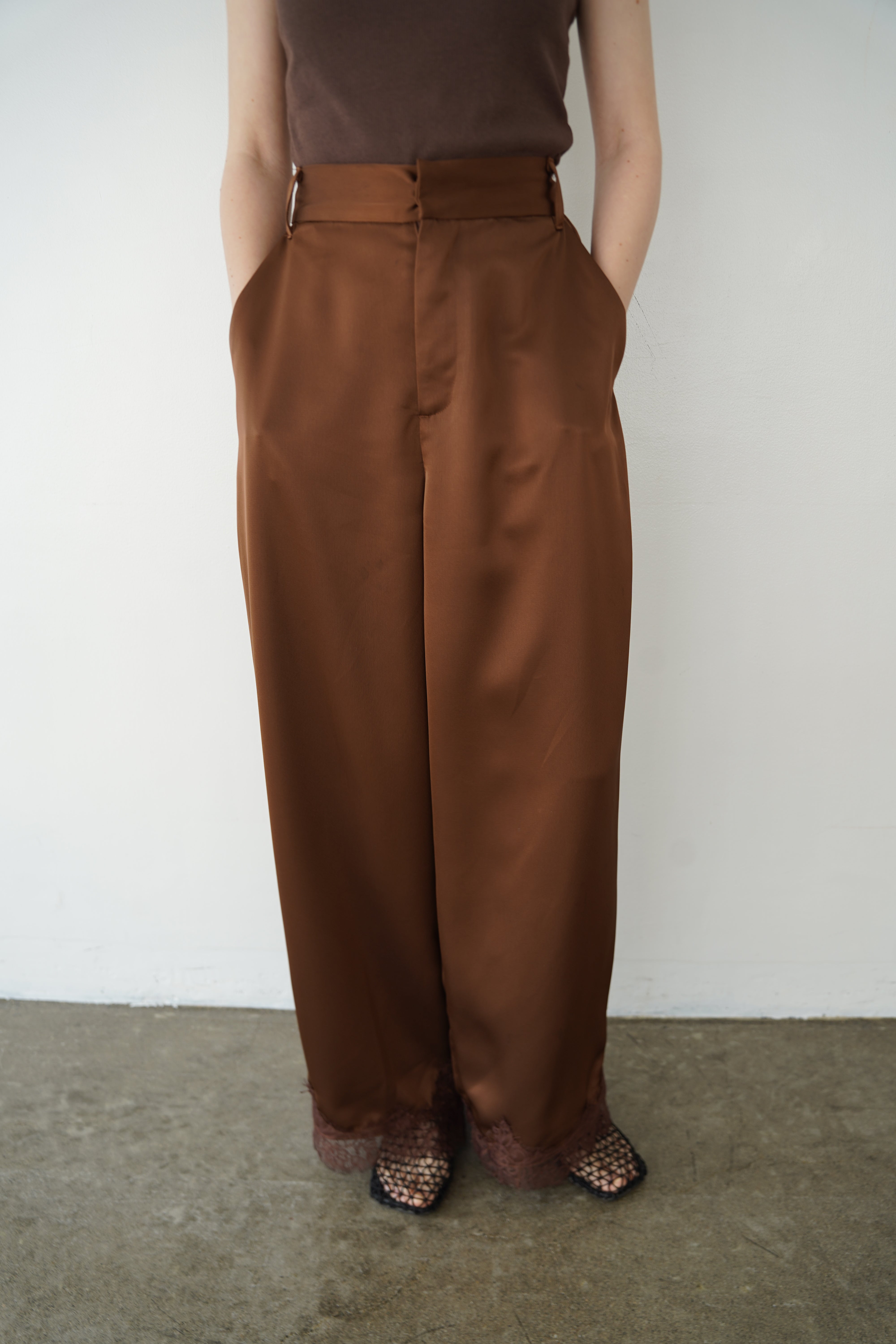 【SET】Race satin pants