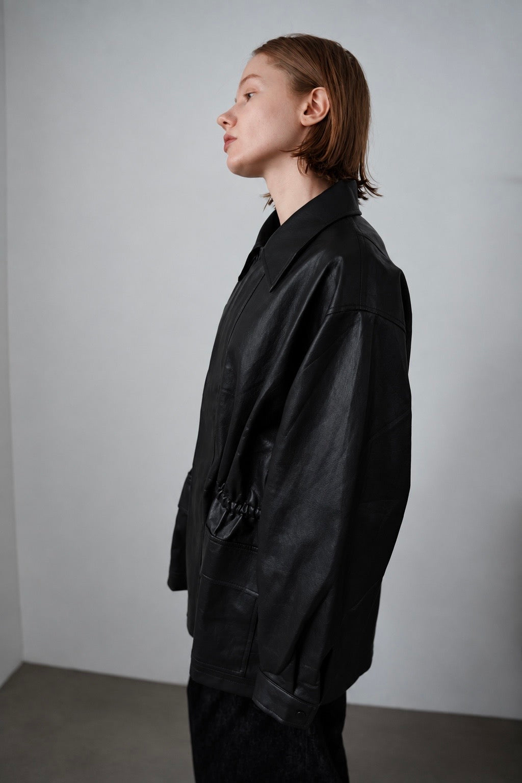 String leather jacket