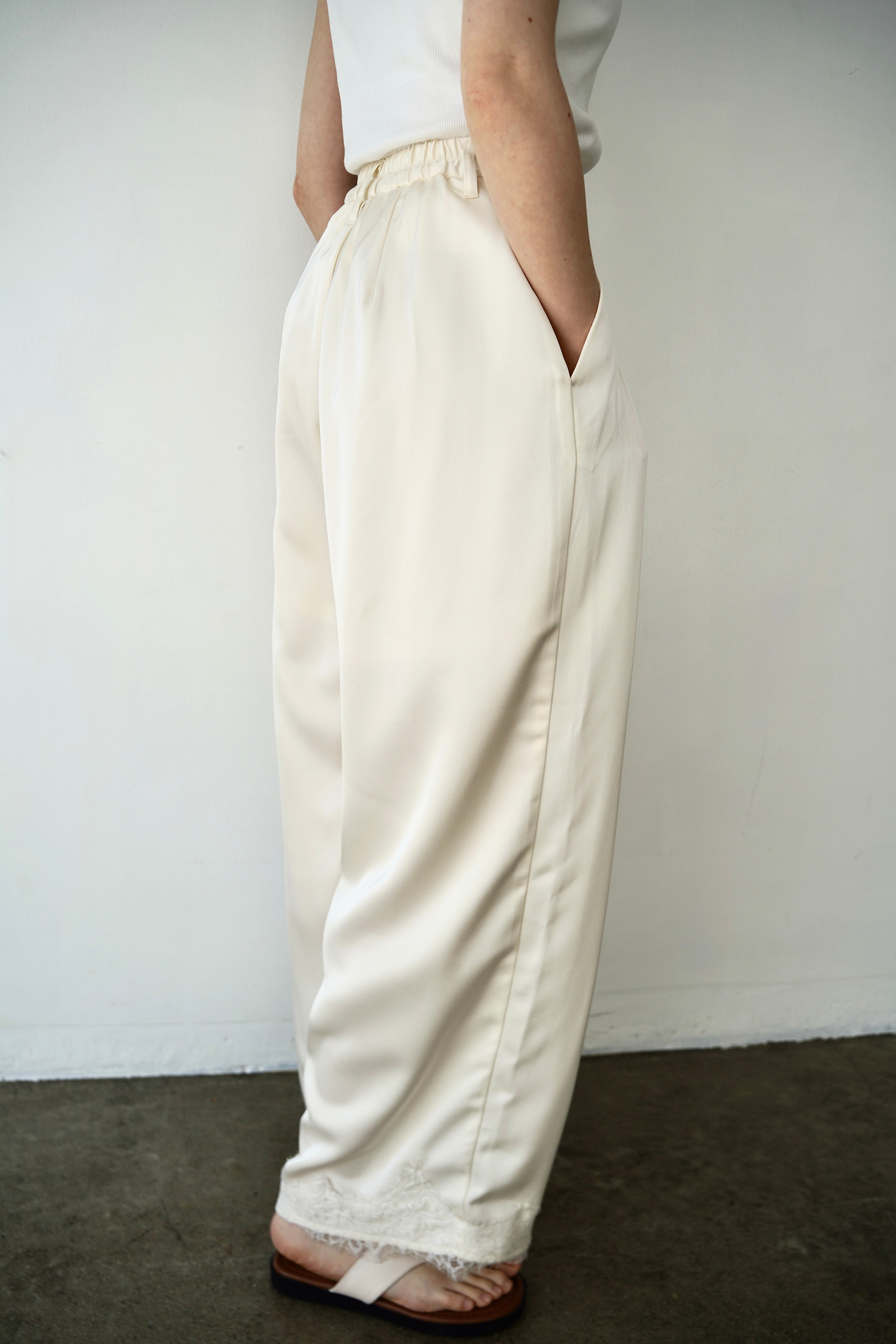 【SET】Race satin pants