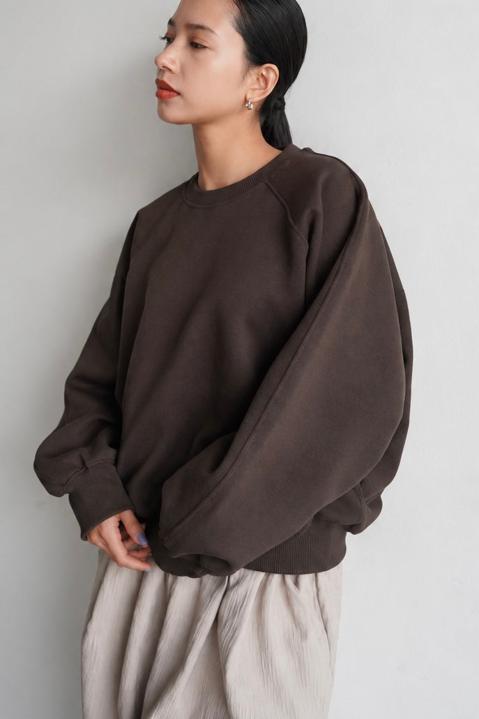 Curve sleeve sweat pullover
