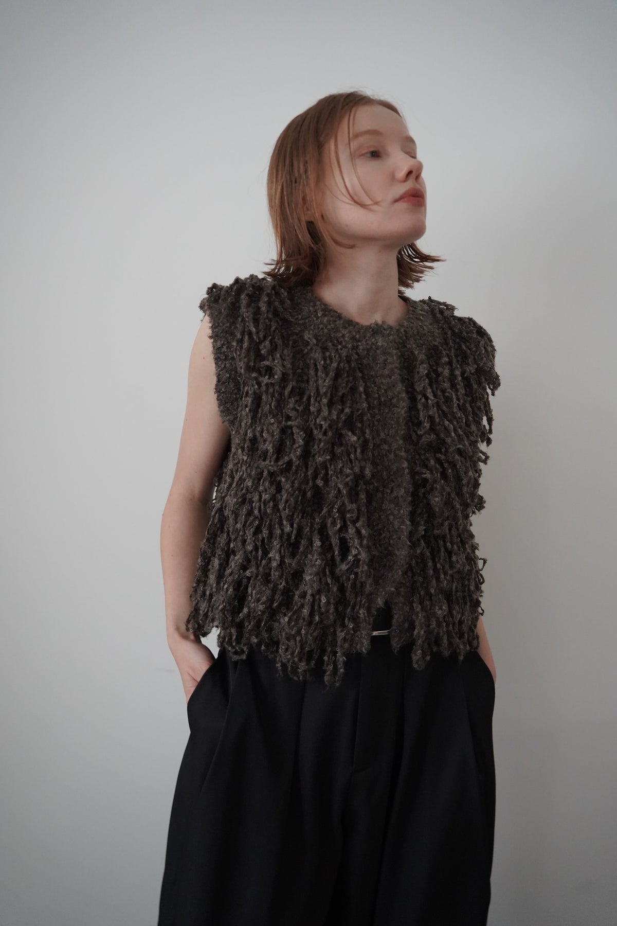 Boucle fringe vest