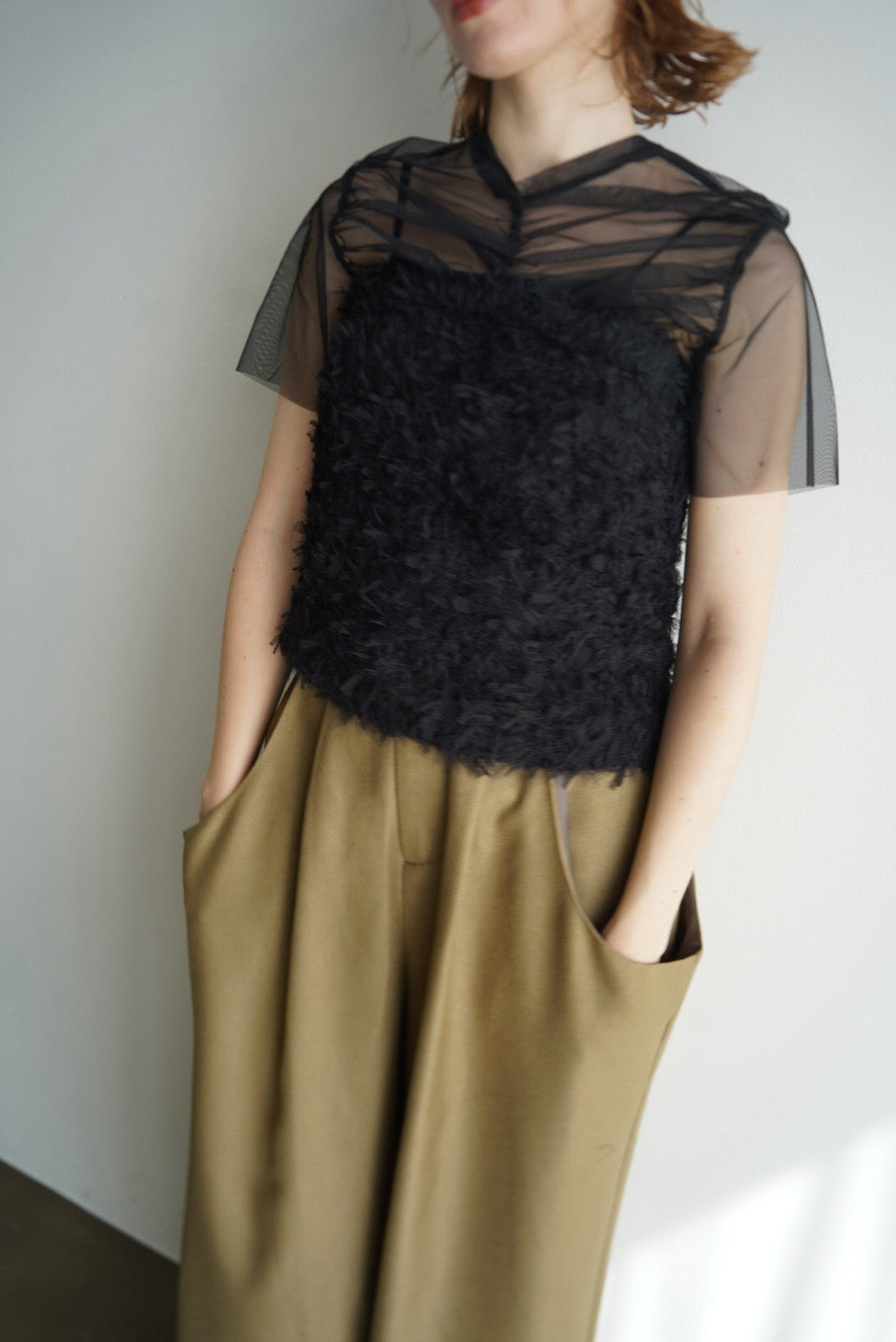 Tulle shirring Tshirts