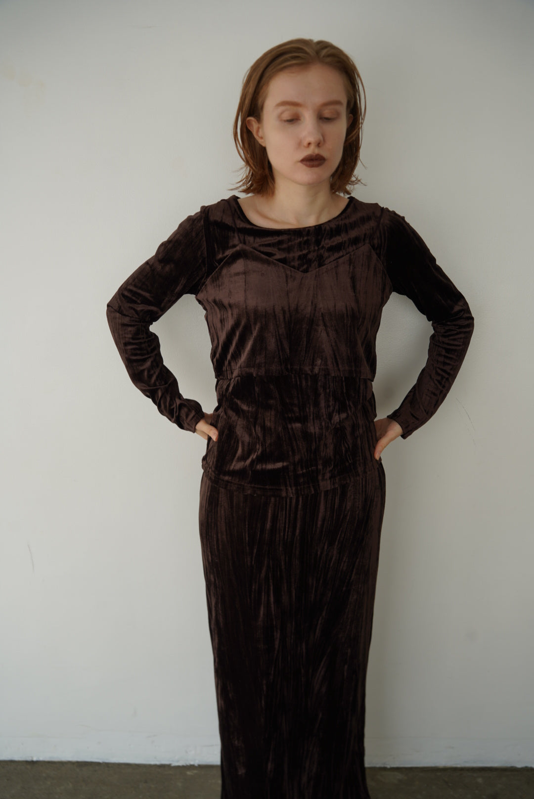 Velours bustier tops