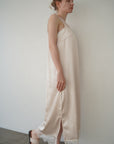Race satin camisole one-piece