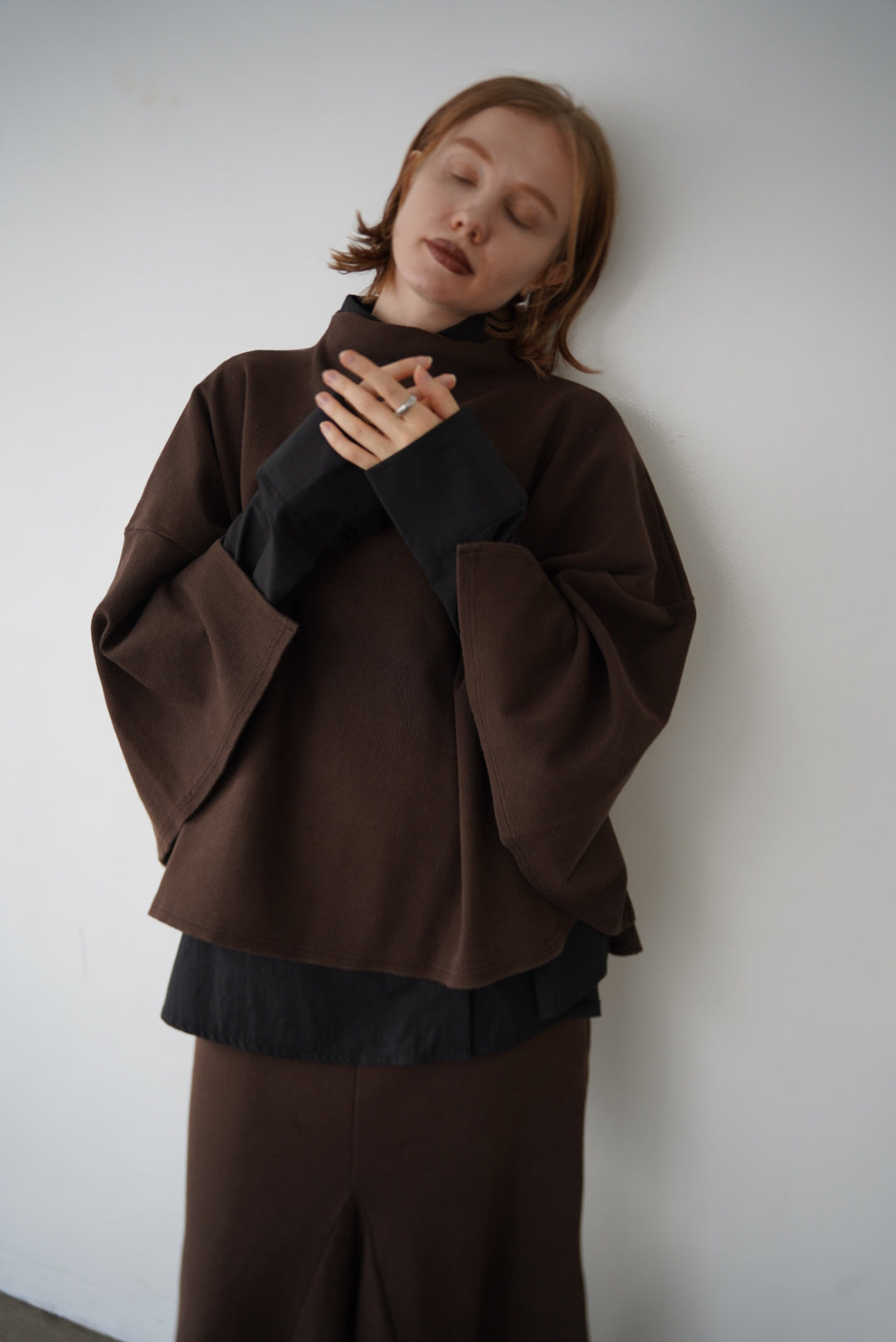 Bottle neck  poncho tops