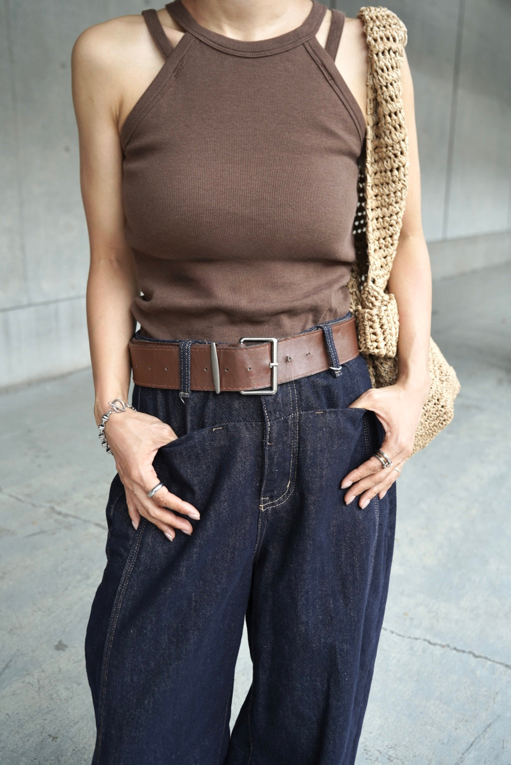 Double strap American sleeve tank