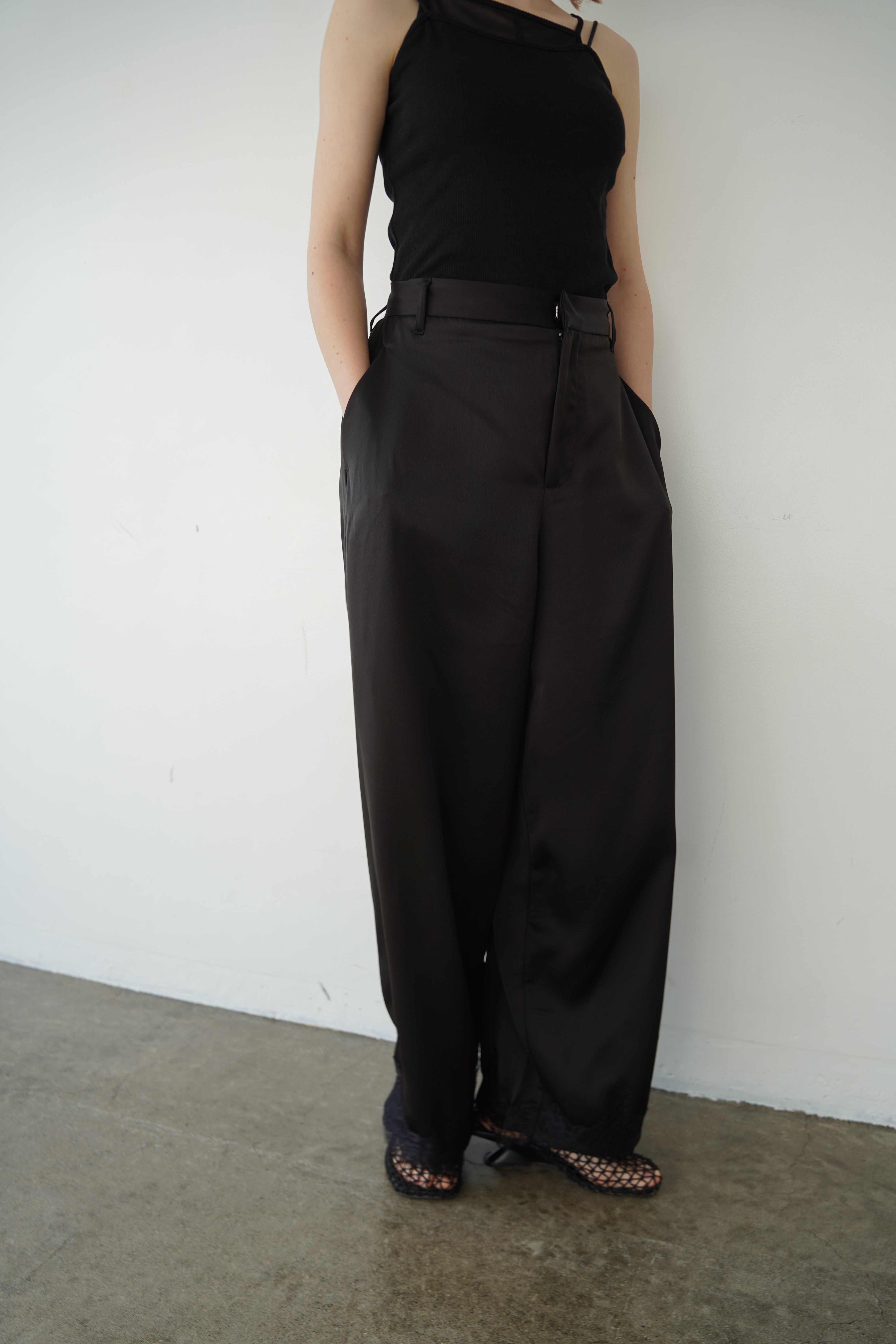 【SET】Race satin pants