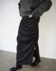 Tuck drape skirt