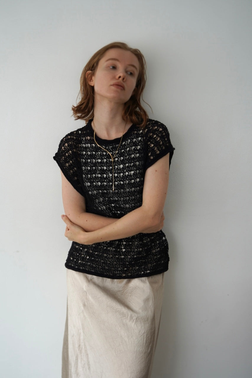 Openwork knit top