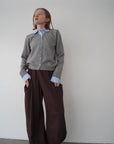 Shirt docking knit cardigan