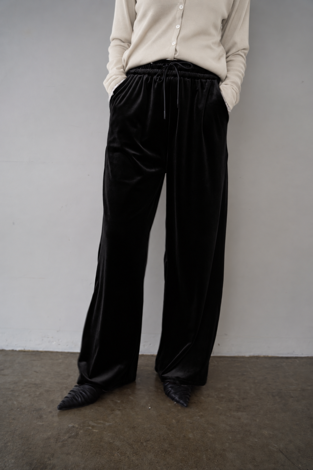 Velour Wide Leg Pants