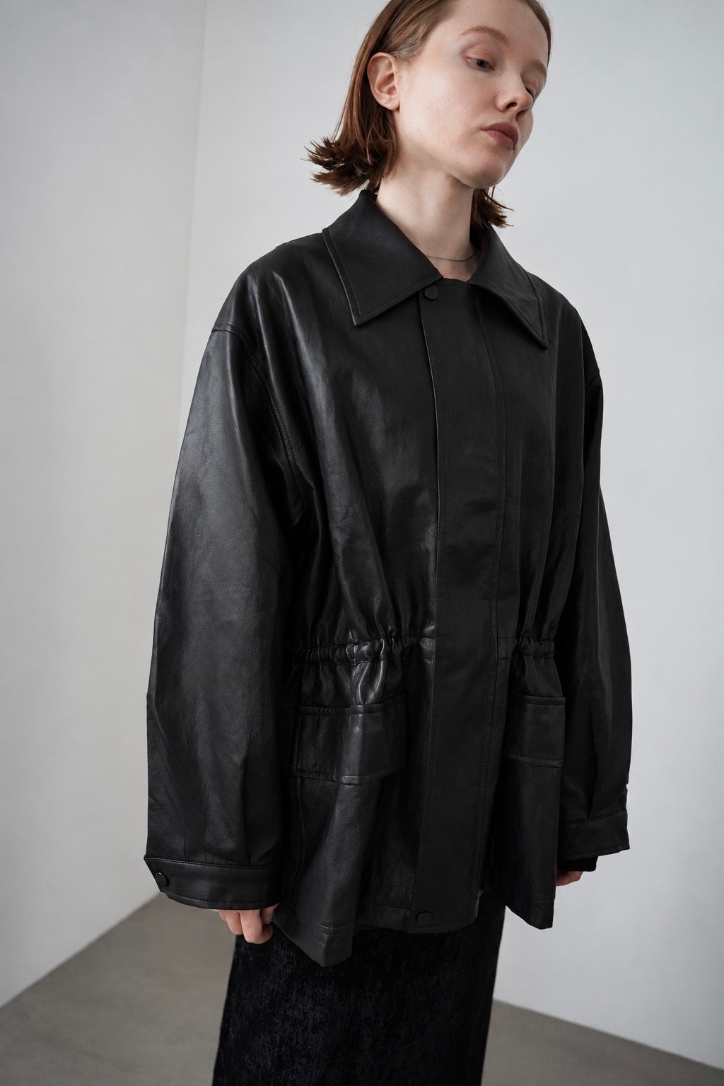 String leather jacket