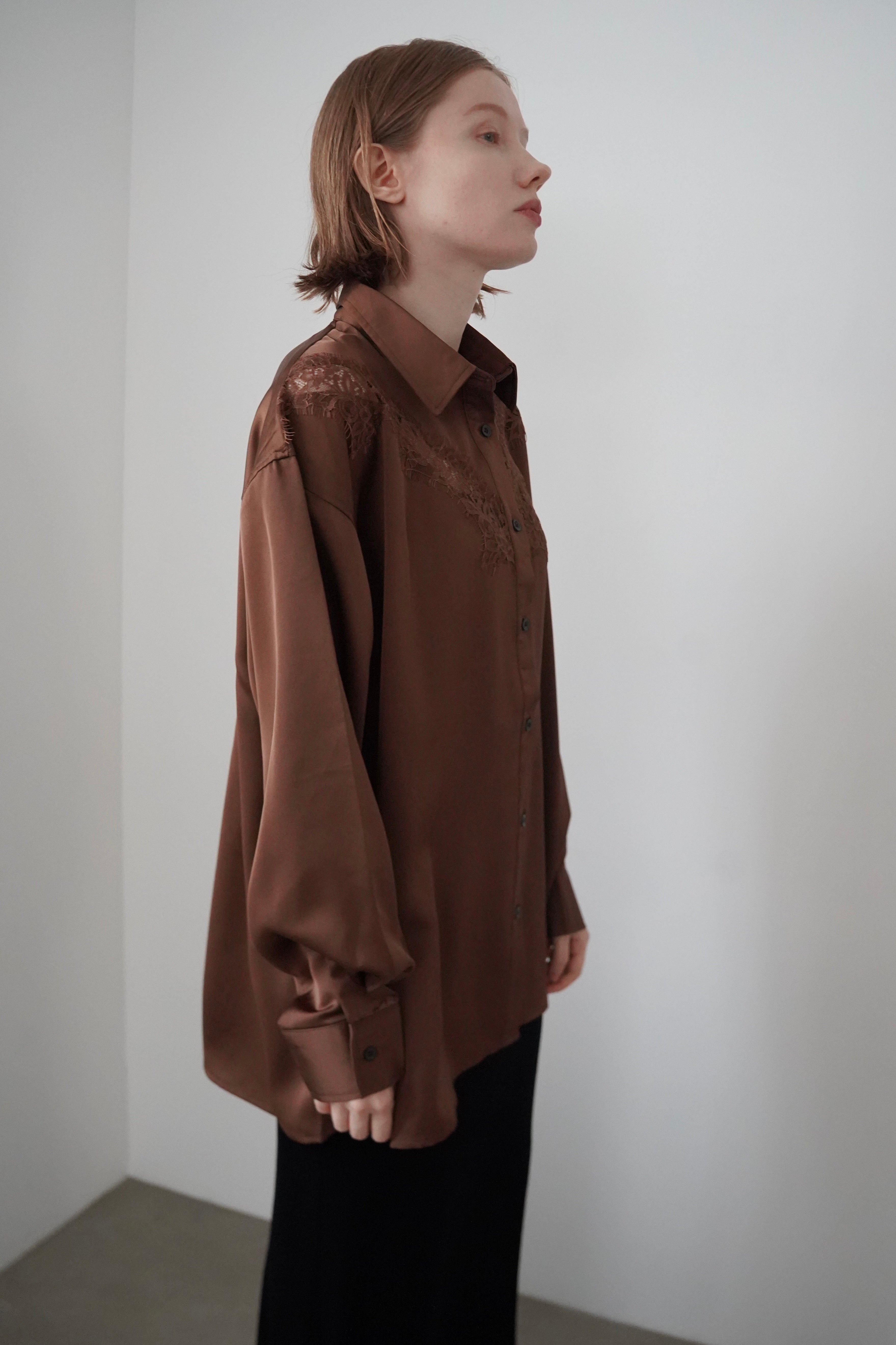 Satin race over shirt