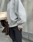 Curve sleeve sweat pullover