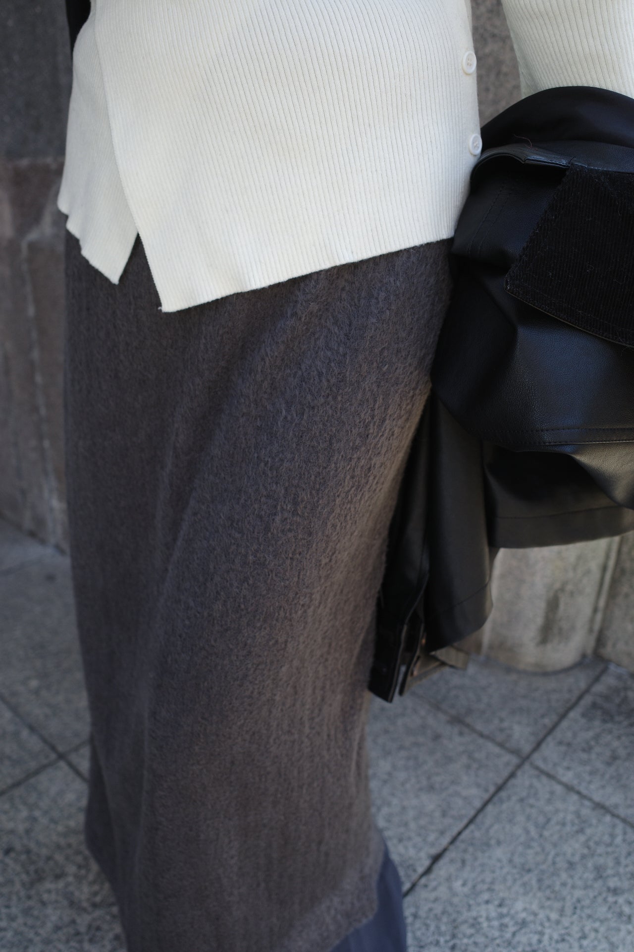 Alpaca layered skirt