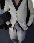 【再入荷】Vneck button lib cardigan