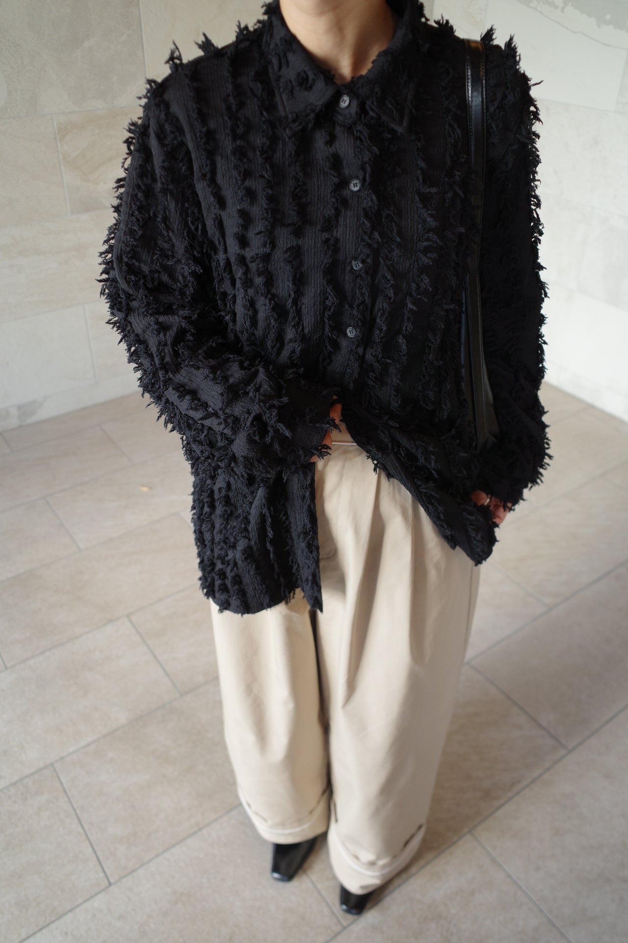 Shaggy fringe shirt