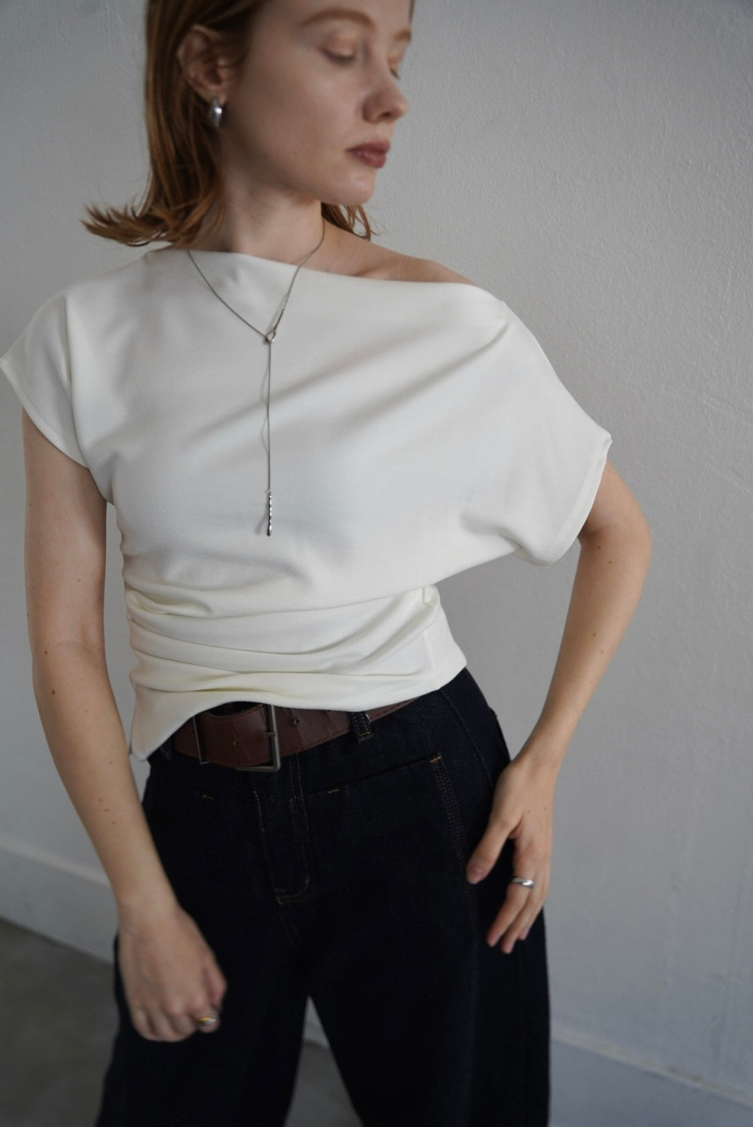 【7/11-再入荷】Unbalance tuck top