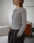Dot frill cardigan
