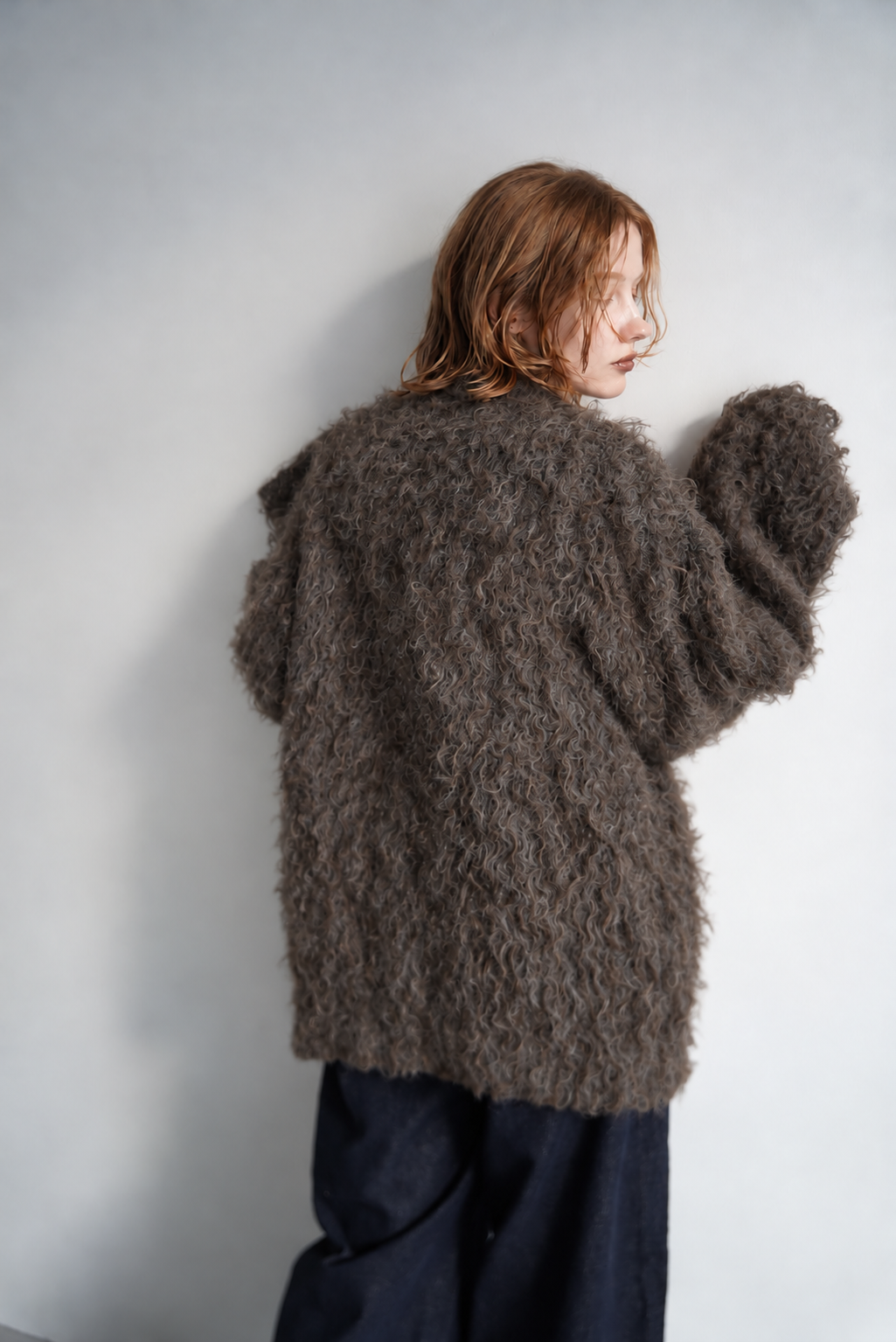 Shaggy mohair cardigan